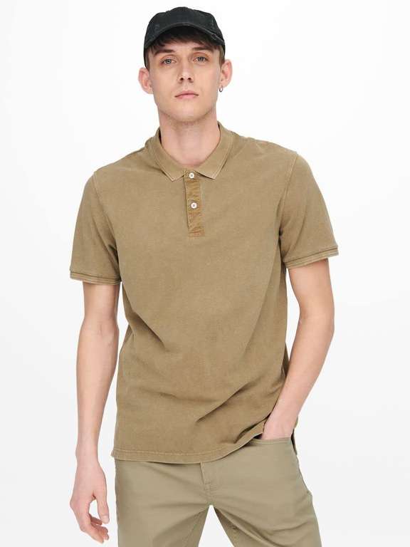 Only & Sons Onstravis Slim Washed Ss Polo Noos heren Polo