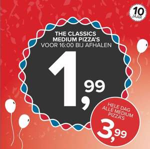 [Lokaal] Classic medium pizza's €1,99 bij afhalen tot 16:00 Domino's Zwolle (overige €3,99).