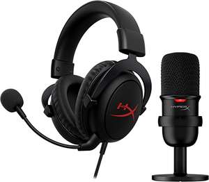 HyperX SoloCast USB Microfoon + HyperX Cloud Core Wired Headset