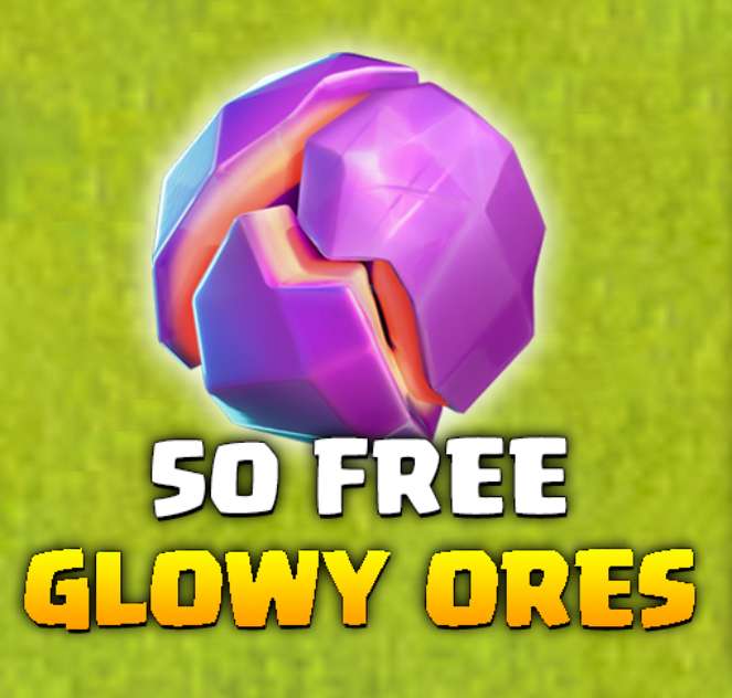 50 Free Glowy Ores - Clash of Clans