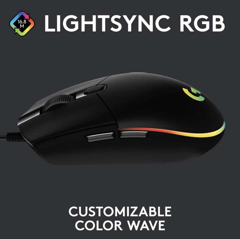 Logitech G 203 LIGHTSYNC Gaming-muis met RGB-verlichting