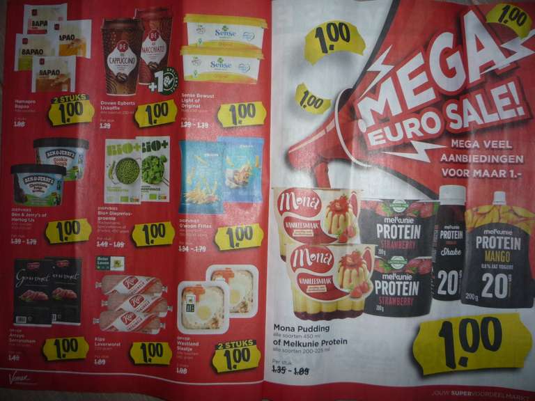 @Vomar: Eurosale veel aanbiedingen voor €1 o.a. Sun, Vergeer, Witte reus, Mona, Ben & Jerry's