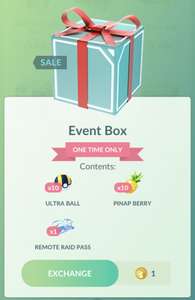 Pokémon GO Event Box voor 1 PokéCoin