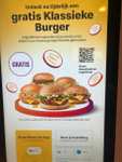 Gratis Klassieke Burger bij je eerste scan met de McDonald's app.