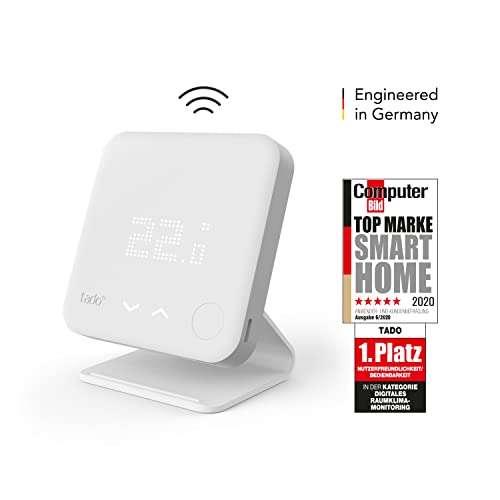 tado ° Smart Home Wireless Thermostat - Wireless Starter Kit V3+ with Stand