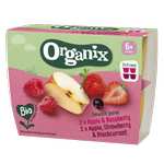 Organix Smooth Purees Apple & Raspberry + Apple, Strawberry & Blackcurrant @Die Grenze