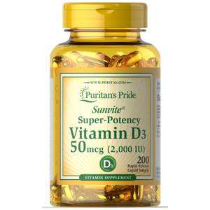 Puritans Pride Omega 3 - 1200mg (200 stuks) met gratis vitamine D 5000IU