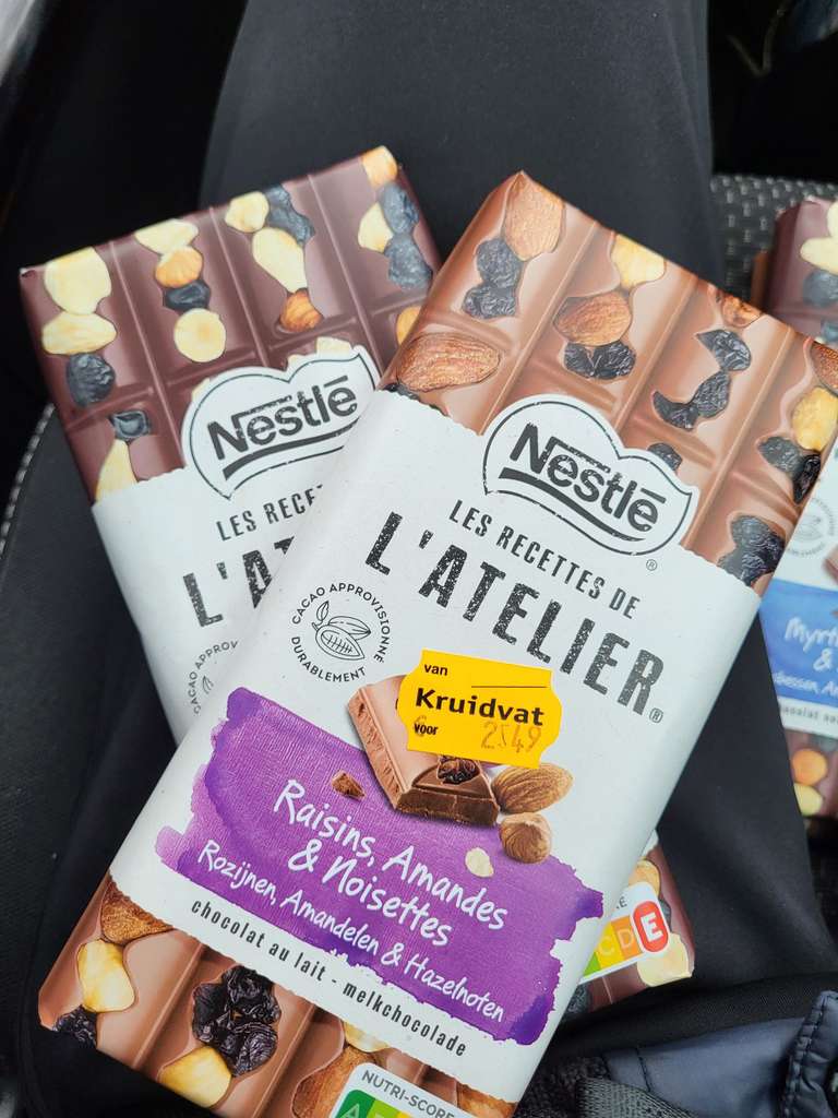 Nestlé l'atelier chocoladerepen 1 + 1 gratis