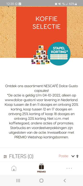 Dolce Gusto koffiecups 20% 25% of 33% korting