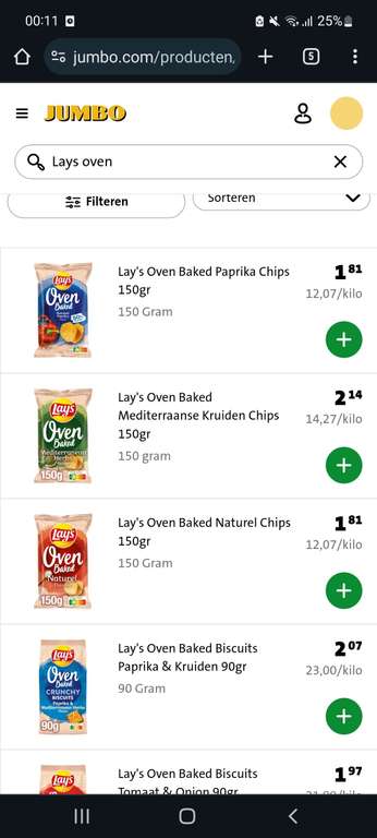 50% korting op Lays Oven Baked chips (Tikkie)