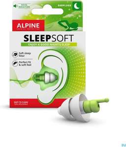 Alpine SleepSoft Geluiddempende oordoppen voor slapen - Dempt snurkgeluid - Anti snurk Oordopjes - SNR 25 dB