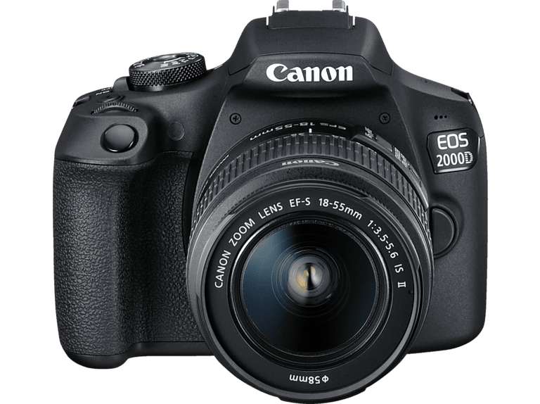 [Grensdeal DE] CANON EOS 2000D Kit Spiegelreflexkamera, 24,1 Megapixel, 18-55 mm Objektiv (EF-S, IS II), WLAN, Schwarz