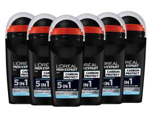 L’Oréal Paris Men Expert Carbon Protect Deodorant Roller - 6 x 50 ml
