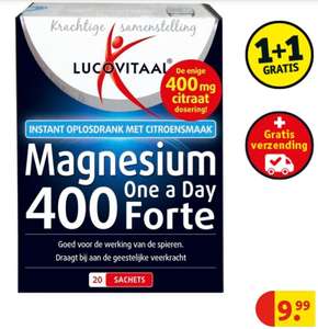 Magnesium 400 Forte Lucovitaal 1+1+ korting (bij inleveren van 350 punten)