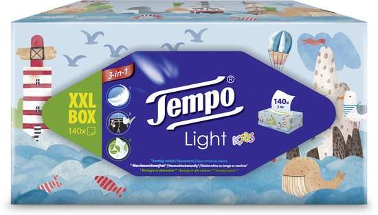 Tempo XXL Light Box - 8 x 140 tissues: 1+1 gratis