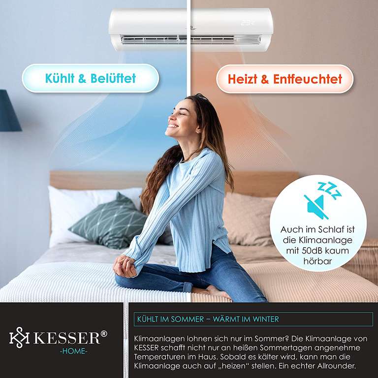 Kesser Split airconditionerset DIY airco @Amazon.nl