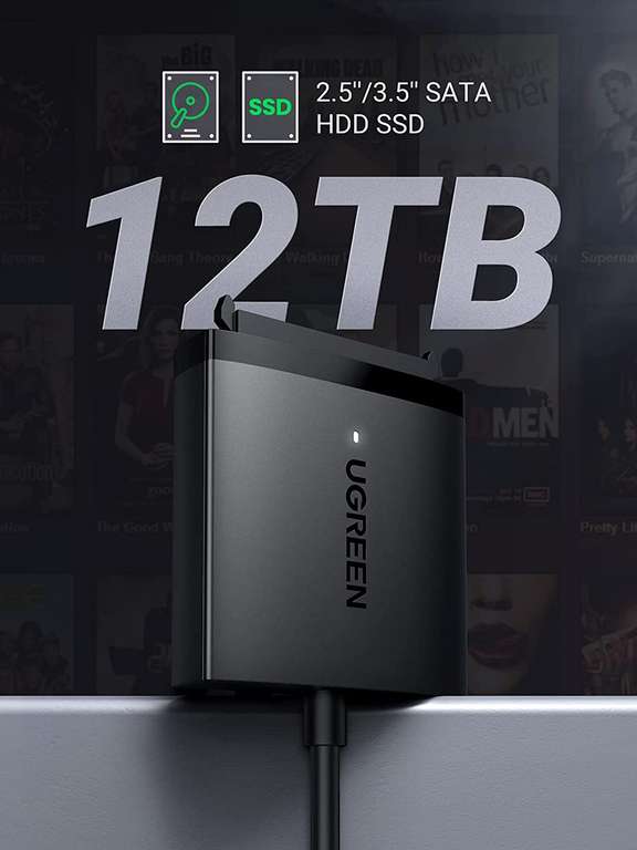 UGREEN USB 3.0 SATA III (2,5-3,5") adapter voor €12,63 @ Amazon NL