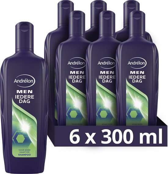 6x Andrélon for Men Iedere Dag shampoo (€ 1,68 per stuk)