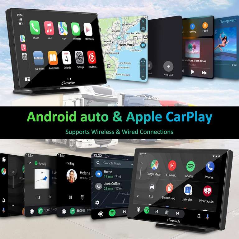 Carpuride 901 draadloze Apple Carplay en Android auto stereo - 2023 editie @ Amazon NL