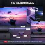 UGREEN HDMI 2.1 Switch 8K@60Hz 3 in 1 out voor €30,16 @ Amazon NL