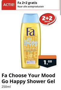 [trekpleister] Fa Choose Your Mood Go Happy Shower Gel 250ml €1p.s! 2+2 gratis dus 4 voor €2