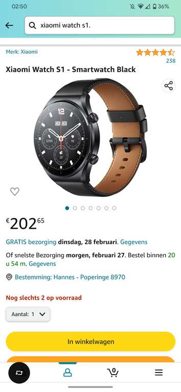 Xiaomi watch s1 (enkel België)