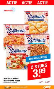 Dr. Oetker Ristorante pizza 2 stuks €3,99 bij Plus & Coop