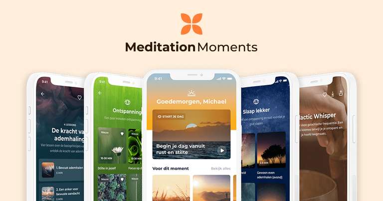 Meditation Moments premium 12 maanden toegang