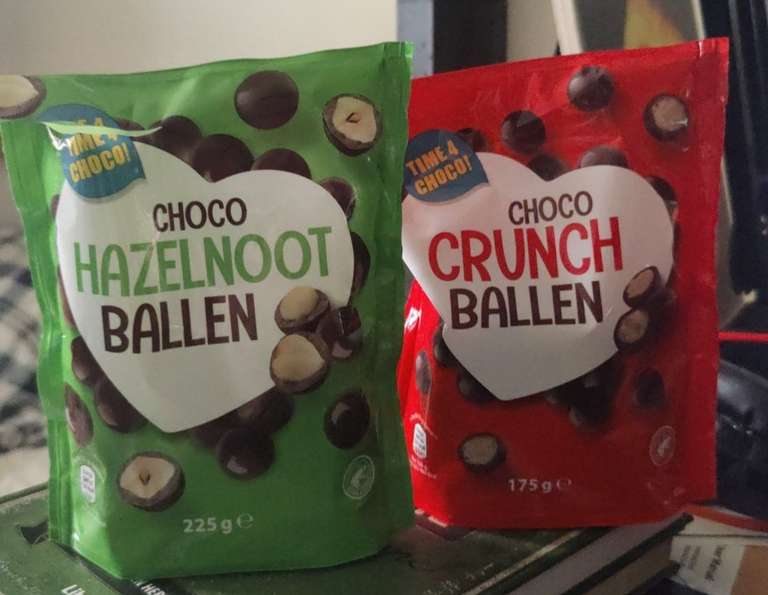 (Aldi) Choco Crunch (Maltesers) en Choco Hazelnoot ballen