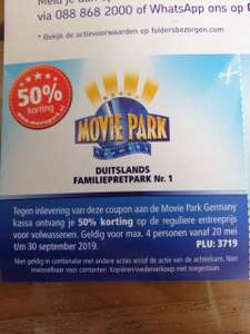 50% korting bij Moviepark Germany