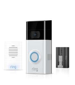Ring Video Doorbell 2 + Chime + Extra oplaadbare batterij