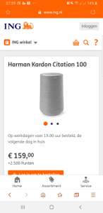 voor 2500 ING punten + €159,- Harman Kardon Citation 100