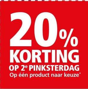 20% korting op 2e pinksterdag in de winkel @Welkoop