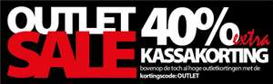 nu 40% extra kassa korting op alle outlet Items