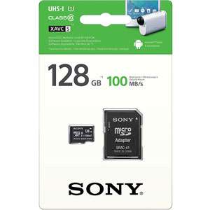 Sony 128GB micro SD kaart UHS-I 100MB/S @DataIO