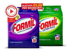 2 pakken Formil waspoeder €5,-  0,08 per wasbeurt (Lidl)