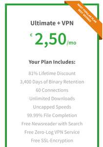 Tweaknews 2,50 per maand incl. VPN