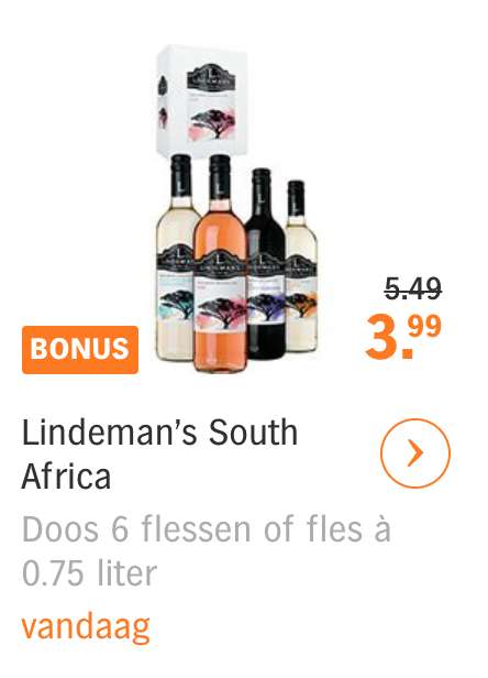 Prijsfout: Lindemans onbeperkt dozen wijn voor €20,- (AH, Albert Heijn - alleen in de winkel)
