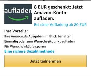 €8 bonus bij opladen van €80 Amazon tegoed @ Amazon.de