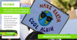Gratis rit met FlixBus bij deelname aan de wereldwijde klimaatstaking op vrijdag 20 of 27 september