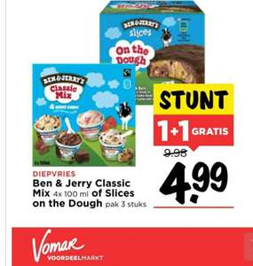 Ben & Jerry's classic mix of Slices on the Dough 1+1 @Vomar