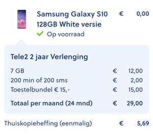 Samsung Galaxy S10 128GB (€393 + 24*€9)