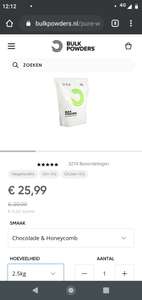 Bulkpowders Whey protein 2,5 KG voor €25,99