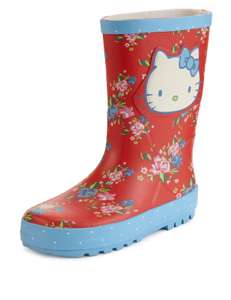 Hello Kitty regenlaarzen €8,95-€9,95 @ MarksandSpencer