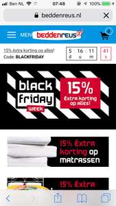 Black Friday @ Beddenreus: 15% op dekbedovertrekken, hoeslakens, matrassen & meer