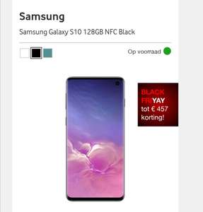 Samsung Galaxy S10 voor €456 icm 2-Jarig Vodafone RED