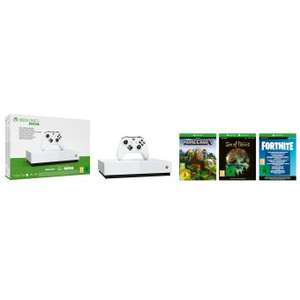 [Grensdeal België] Microsoft Xbox One S All Digital 1 TB Console Pack + Minecraft + Sea of Thieves + Fortnite + Xbox Live Gold 1 maand
