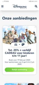 Via België Disneyland boeken 35% + kids cadeau