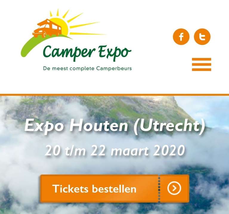Gratis 2 Kaarten Camper Expo t.w.v. € 30,-