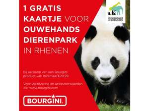 Gratis* ticket Ouwehands Dierenpark (Rhenen) bij aankoop van een Bourgini product t.w.v. minimaal € 29,99 bij Blokker